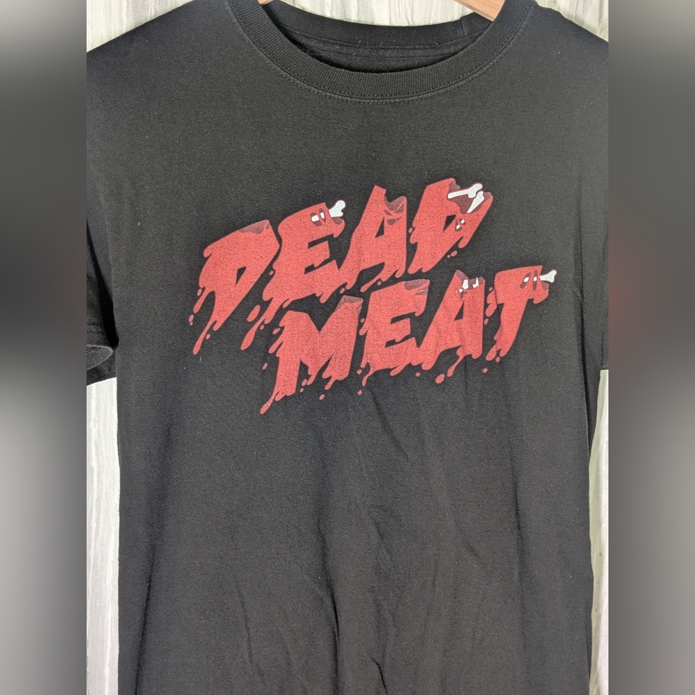 Official 🥩Dead Meat🥩 [Podcast, Kill Counts, Etc] Black Graphic T-Shirt - Picture 3 of 5